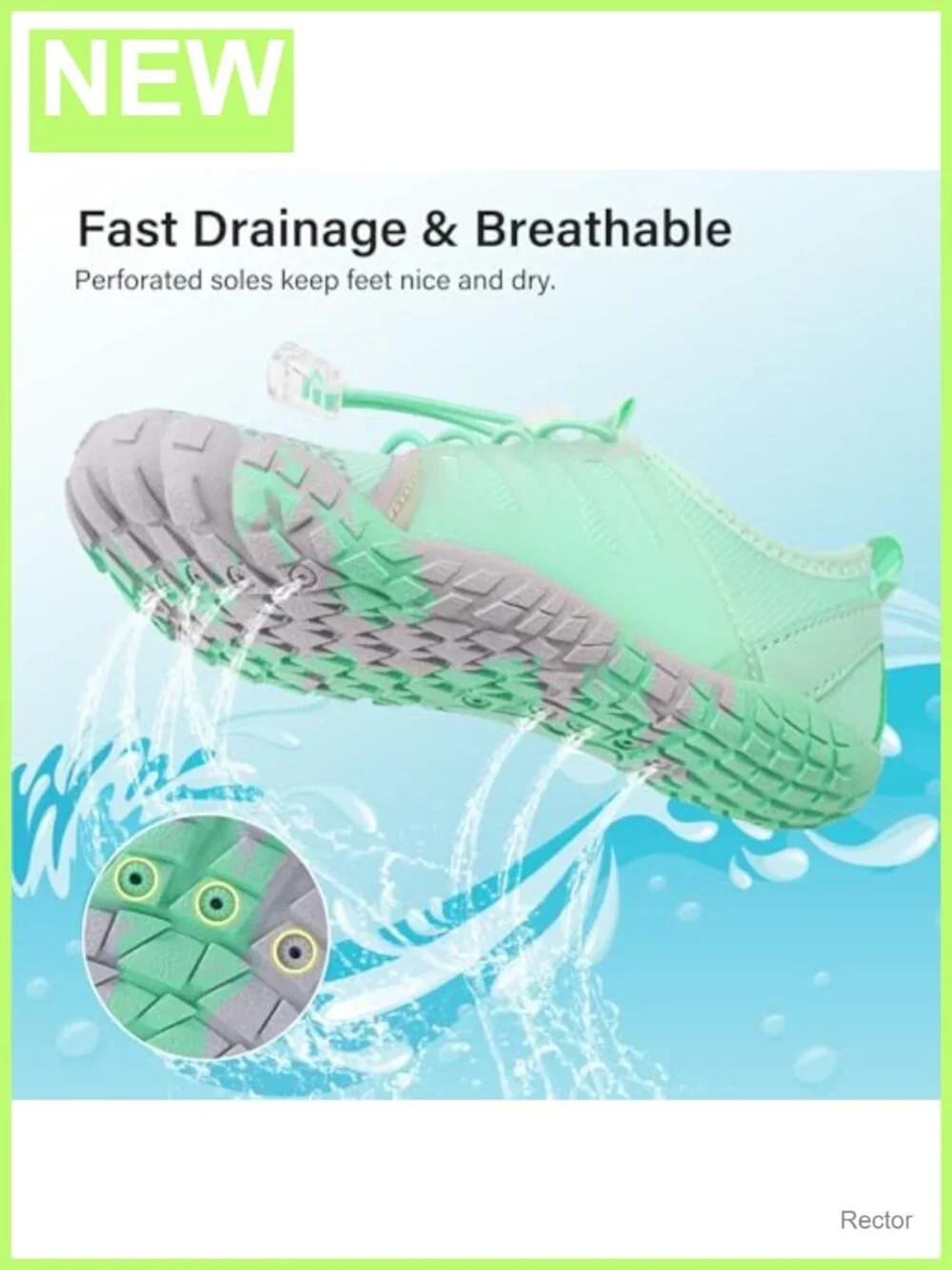Kids Water Shoes TPU Side Support Barefoot Quick-Dry Adjustable